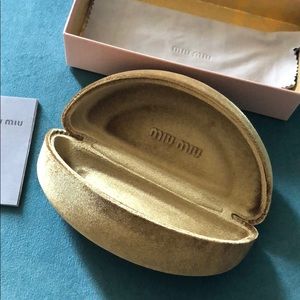 Miu Miu velvet half-moon shape Sunglass Case